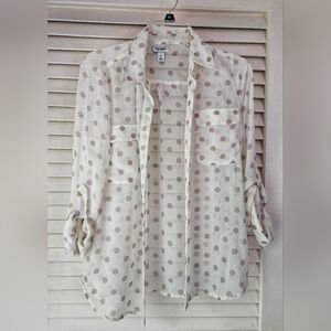 Old Navy White/Cream Polka Dot Blouse, NWT, SPP